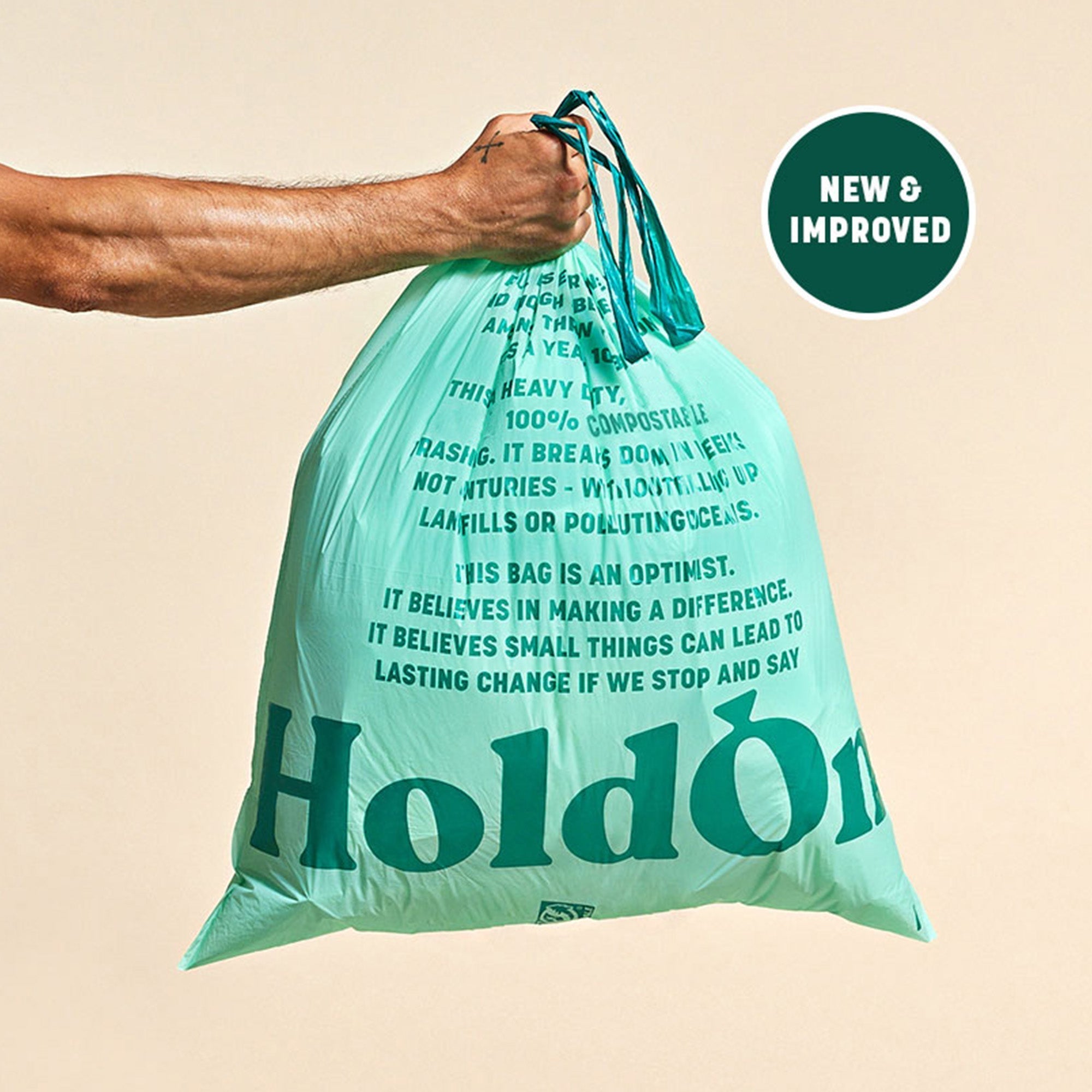 HoldOn Compostable Tall Kitchen Trash Bags