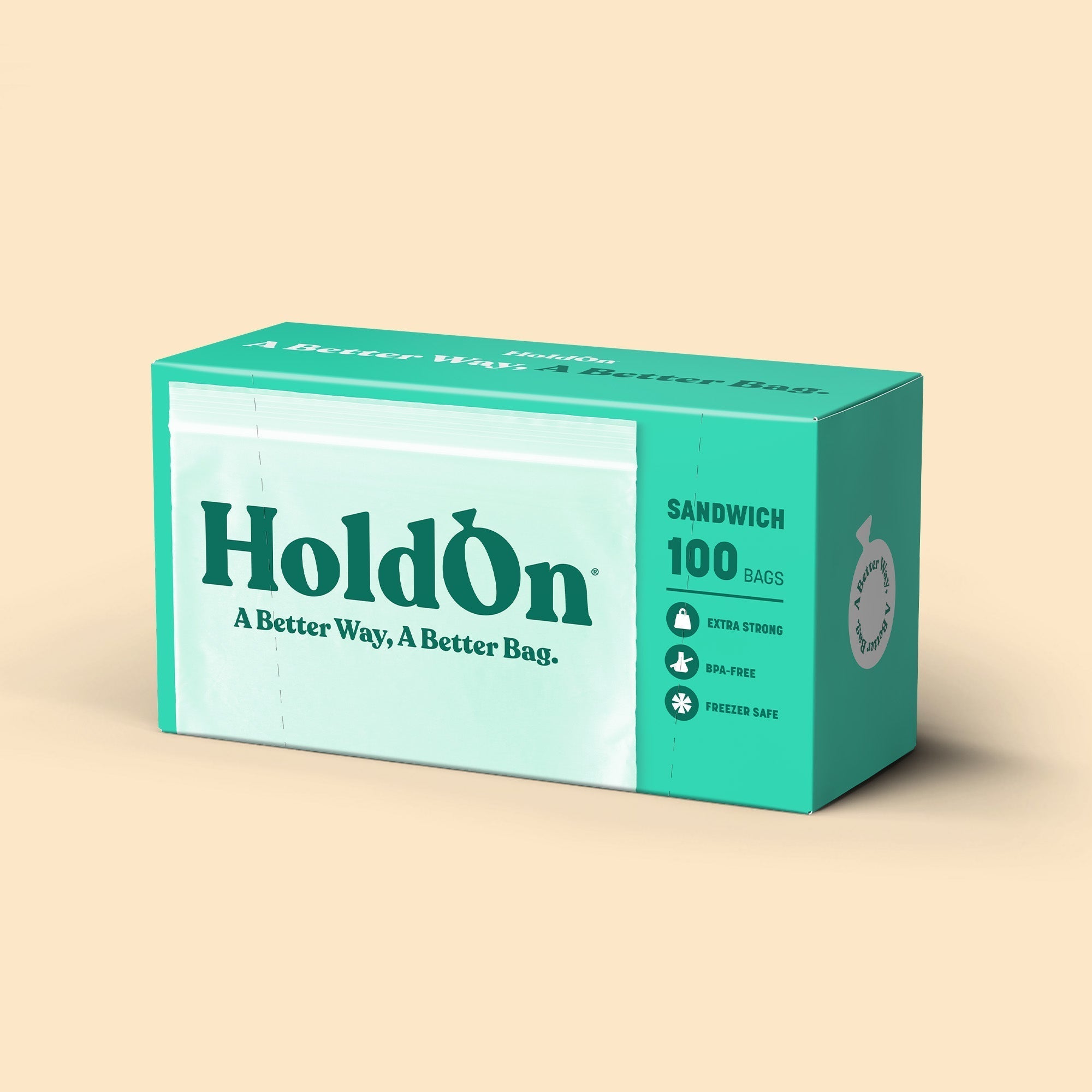 HoldOn Compostable Zipseal Sandwich Bags - Purchase